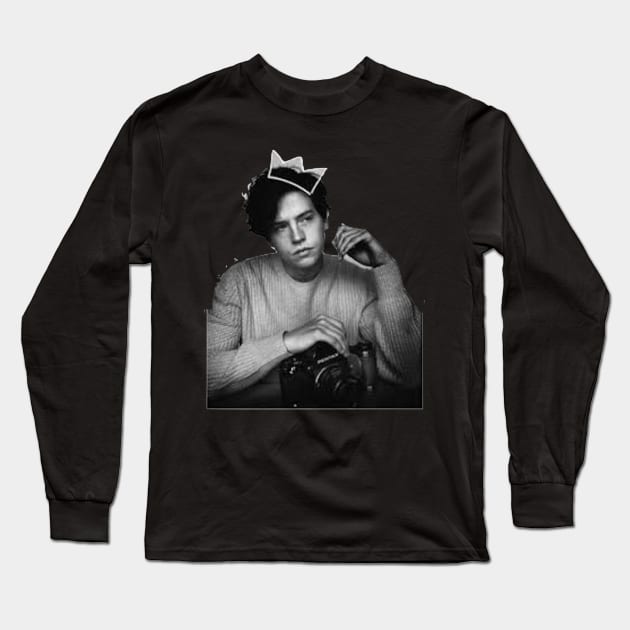 Cole Sprouse Crown Sticker Long Sleeve T-Shirt by Biscuit25